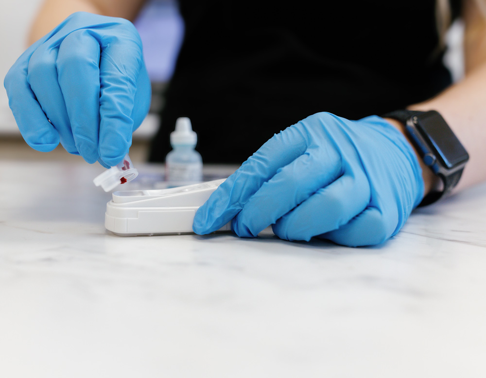 preparing a sample for testing